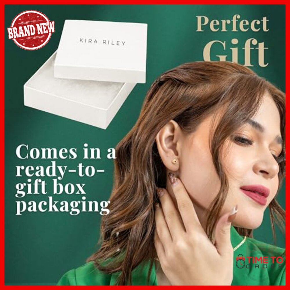 14k Solid Gold Knot Stud Earrings Hypoallergenic … - image 4